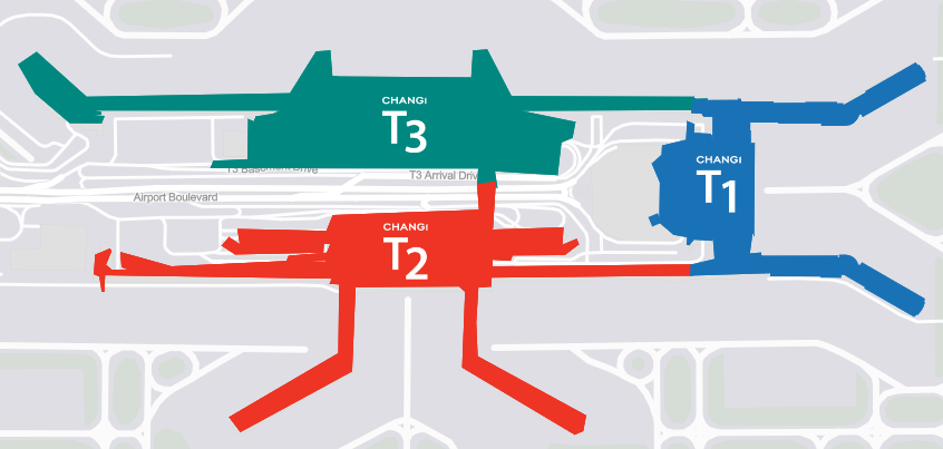 チャンギ国際空港　マップ