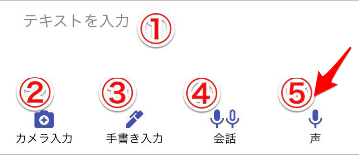 グーグル翻訳　声入力