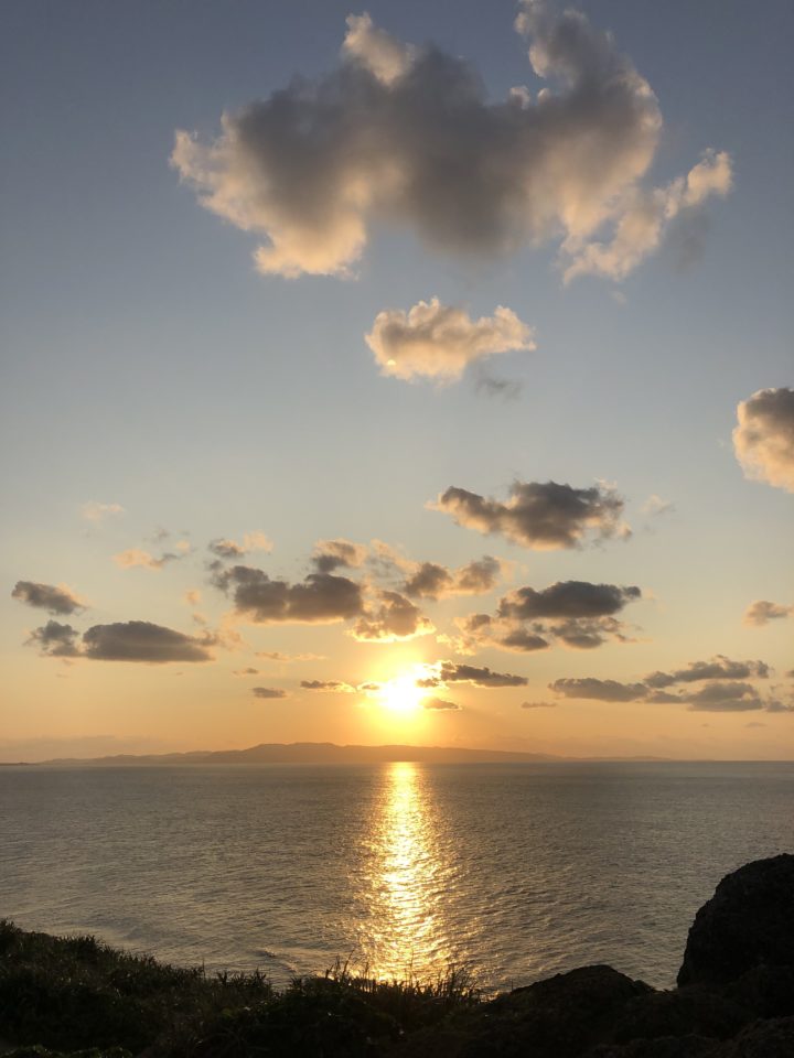 御神崎からの夕日１