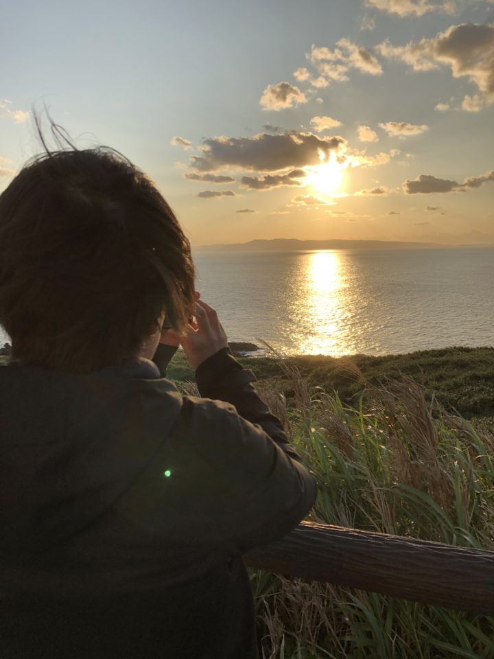 御神崎からの夕日１