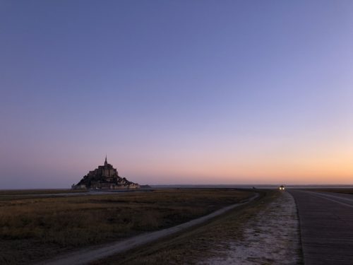 モンサンミッシェルの朝焼け