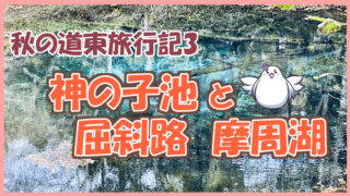 神の子池と屈斜路湖と摩周湖