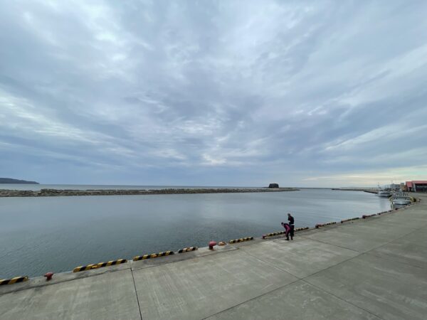 道の駅から見たオホーツク海