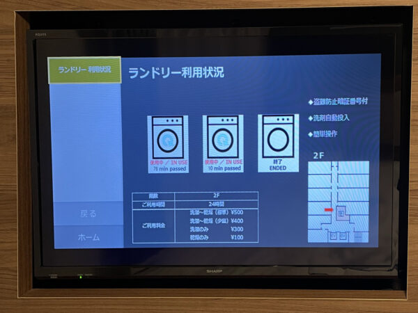 ランドリー利用状況